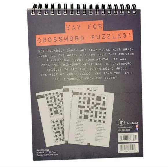 4/$25! TF Publishing #Stay At Home Crossword Puzzles - Picture 2 of 6